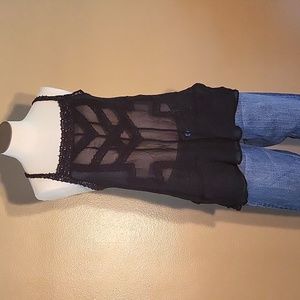 Chiffon and lace top